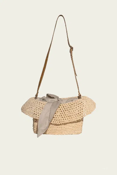 Sensi Studio Toquilla Straw Linen Kit Bag
