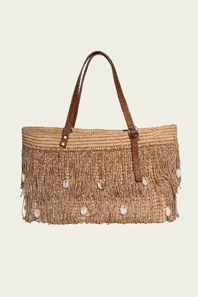 Sensi Studio Toquilla Straw Tote In Beige