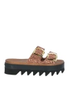 Shop Sensi Woman Sandals Copper Size 7 Textile Fibers In Orange