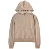 Sensibling Corp Full Zip Cloud Hoodie In Tan In Multi