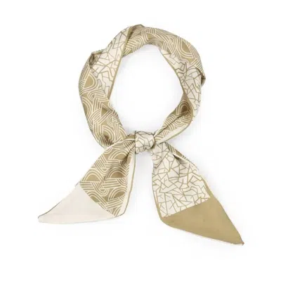 Sensibling Corp Women's Geometric Print Head Scarf In Beige In Sand
