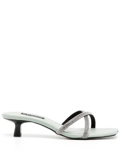 Senso Tatiana I Crystal Embellished Mules In Silber