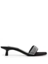 Senso Tori 40mm Crystal-embellished Mules In Black