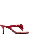 Senso 70mm Electra Satin-rose Sandals In Red