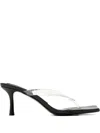 Senso 70mm Enigma I Transparent-strap Sandals In Black