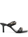 Senso Mikayla 70mm Leather Mules In Black