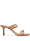 Senso Mikayla 80mm Chain-link Mules In Brown