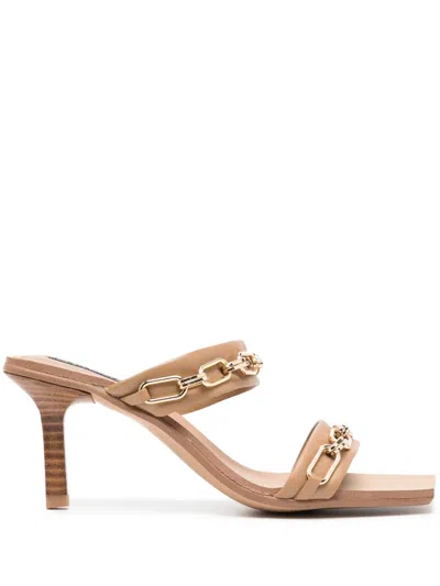 Senso Mikayla 80mm Chain-link Mules In Brown