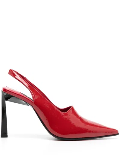 Senso 95mm Onya Heeled Mules In Red