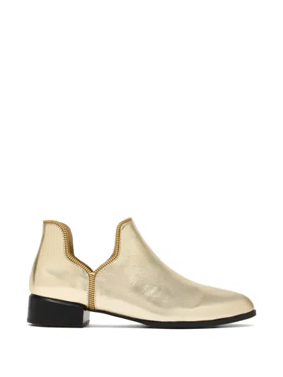 Senso Bailey Zip Ankle Boots In Gold