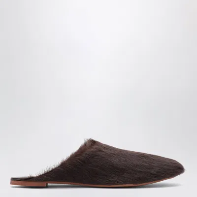 Senso Brown Caelan Mules In Pony-effect Leather In Multi
