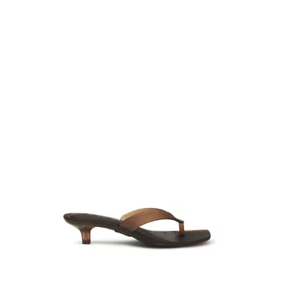 Senso Brown Pvc Flat Women's Sandals In Multi