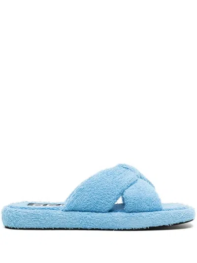 Senso Bubbles Terry-cloth Effect Sandals In Blau