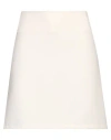 Senso By Atmosfashion Woman Mini Skirt Cream Size 12 Polyester, Viscose, Elastane In White