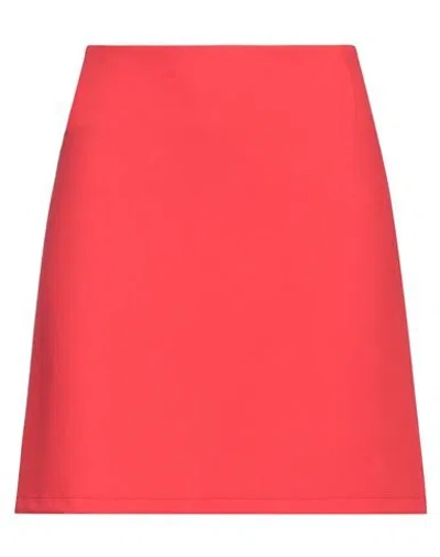 Senso By Atmosfashion Woman Mini Skirt Red Size 4 Polyester, Viscose, Elastane