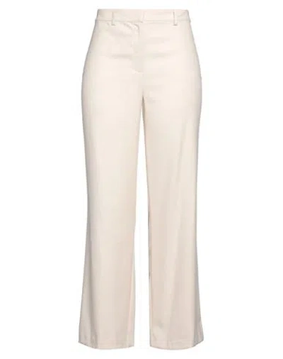 Senso By Atmosfashion Woman Pants Ivory Size 14 Polyester, Viscose, Elastane