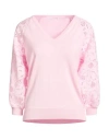 Senso By Atmosfashion Woman Sweater Pink Size 4 Cotton, Modal, Nylon, Polyester