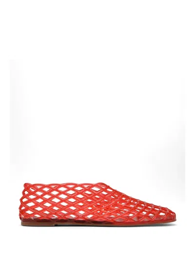 Senso Jellie Lattice-detail Ballet Flats In Red