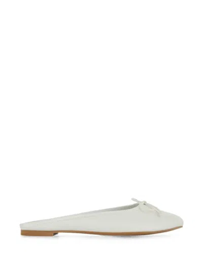 Senso Channa Bow-detail Leather Ballet Flats In White