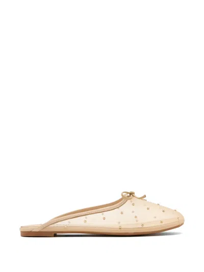 Senso Connor Studded Bow Mules In Neutral