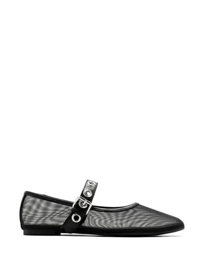 Senso Constance Eyelet-strap Ballet Flats In Black