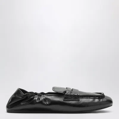 Senso Ebony Astro Mini Leather Loafers For Women In Black