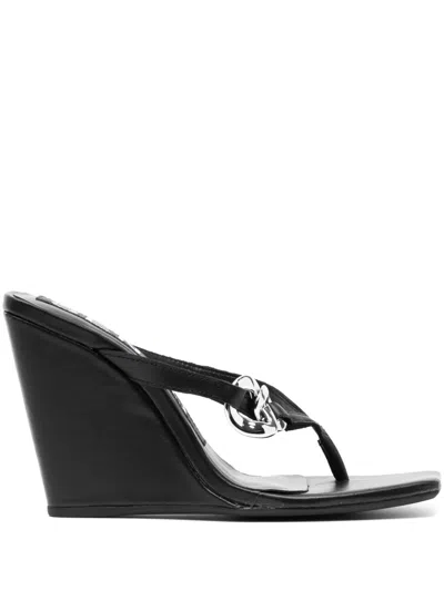 Senso Helga I Leather Wedge Sandals In Black