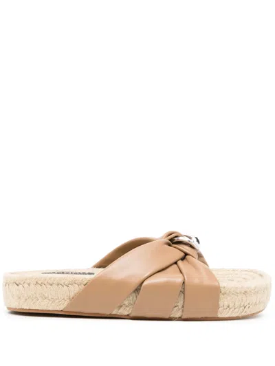 Senso Irina Buckle-detail Flat Sandals In Braun