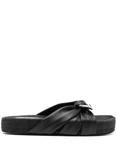 Senso Irina Buckle-detail Flat Sandals In Black