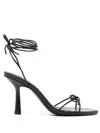 Senso Kalani 95mm Leather Sandals In Black