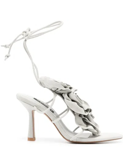 Senso Karli 90mm Floral-appliqué Sandals In White