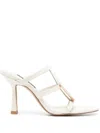 Senso Kaye 95mm Leather Sandals In Weiss