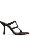 Senso Kaye 95mm Suede Sandals In Braun