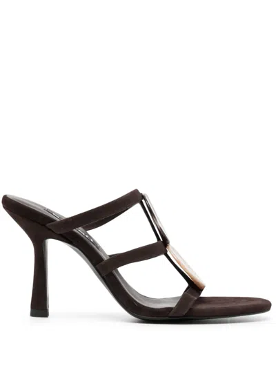 Senso Kaye 95mm Suede Sandals In Braun