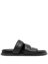 Senso Crossover-strap Leather Sandals In Black