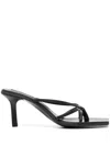 Senso Maria 70mm Leather Sandals In Black