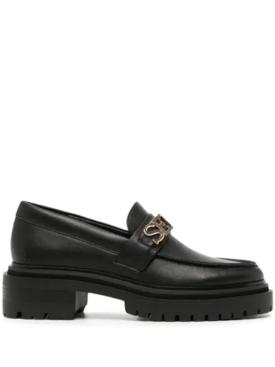 Senso Monty I Logo-plaque Leather Loafers In Black