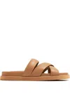 Senso Nico Crossover-straps Leather Sandals In Brown