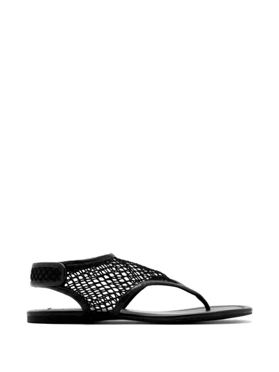 Senso Nika Fishnet Strap Sandals In Black