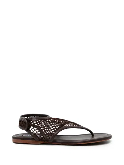 Senso Nika Mesh-panel Sandals In Brown