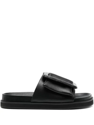 Senso Xyla Leather Sandals In Black