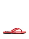 Senso Red Leather Nora Slides In Red