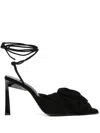 Senso Ottilie 90mm Lace-up Suede Sandals In Black