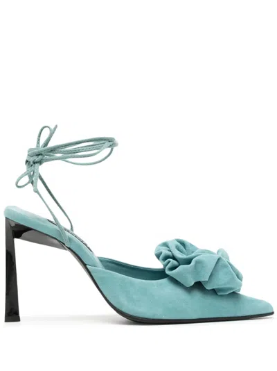 Senso Ottilie 95mm Suede Lace-up Sandals In Blue
