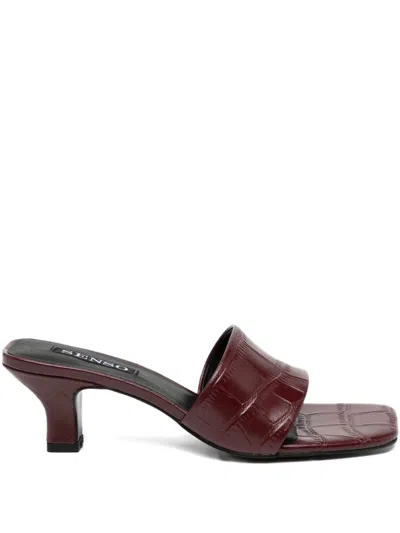 Senso Page Leather Sandals In Red
