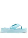 Senso Paxton Platform Flip Flops In Blue