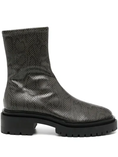 Senso Peyton Iii 50mm Snakeskin-effect Boots In Neutrals