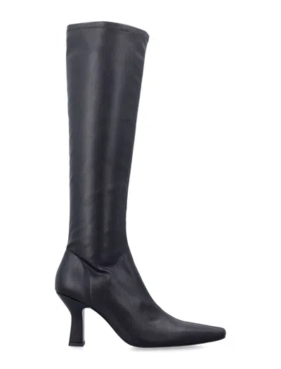 Senso Pointed-toe Knee-high Heeled Boots In Black