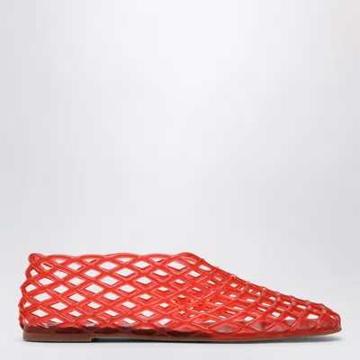 Senso Red Rubber Mesh Ballet Flats In Multi