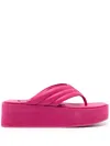 Senso Reese Platform Leather Flip-flops In Pink